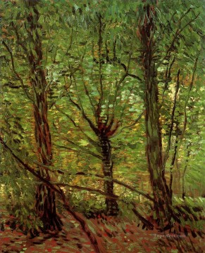 Árboles y maleza 2 Vincent van Gogh Pinturas al óleo